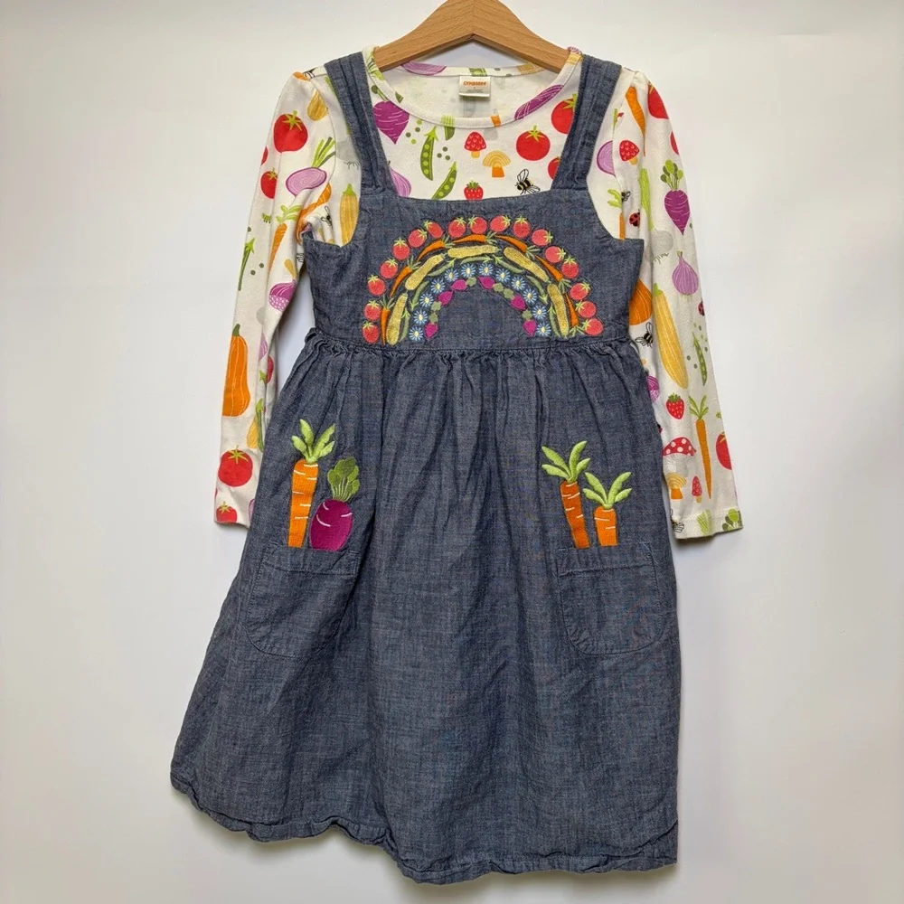 Gymboree Girls 7 Embroidered Vegetable Skirtall Set‎ - Little Sprout Garden